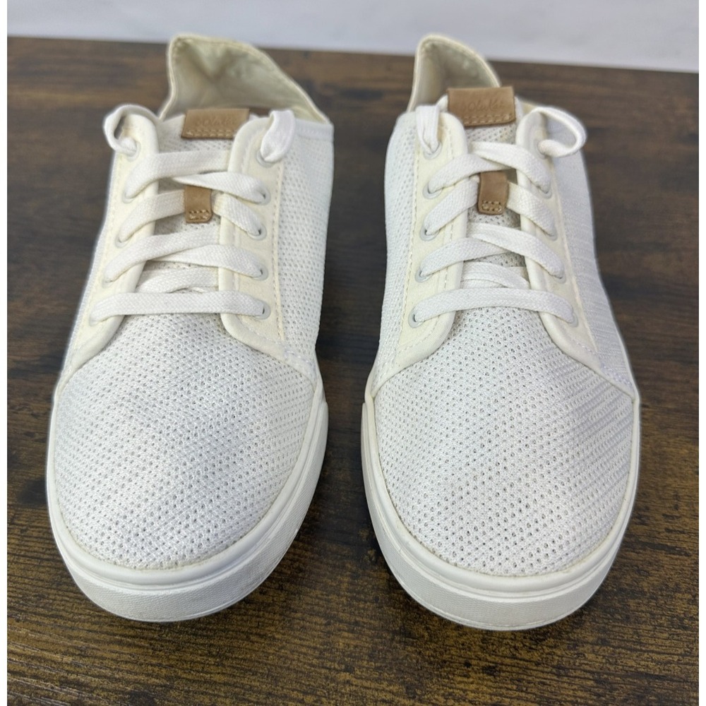 Olukai Pehuea Li Convertible Sneaker Lace Up Knit White Shoes Women's Size 9.5 - Picture 14 of 16